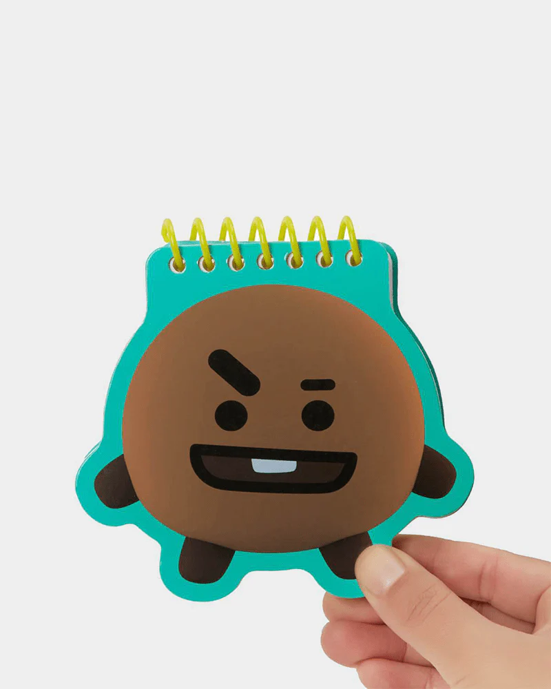 BT21 SHOOKY Heart Face Spring Note - Image 2