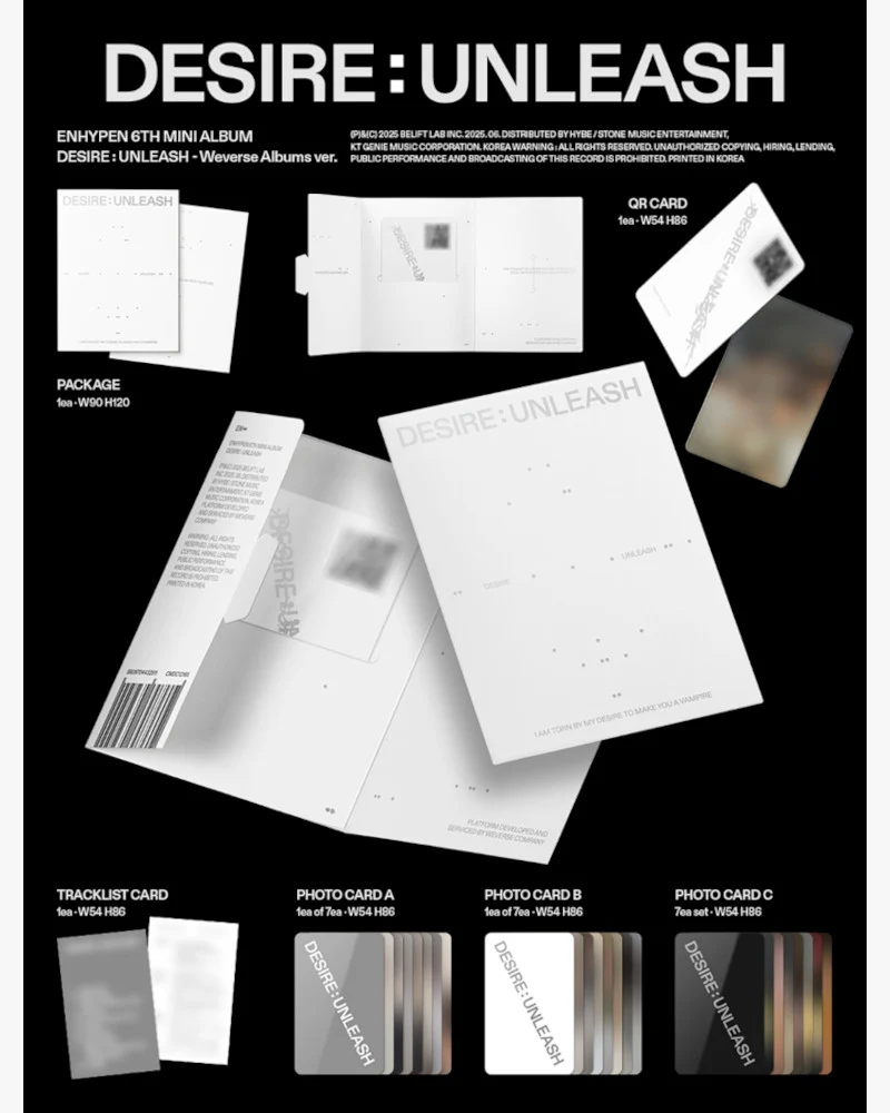ENHYPEN - 6th mini album [DESIRE : UNLEASH] (Weverse Albums ver.) - Image 2