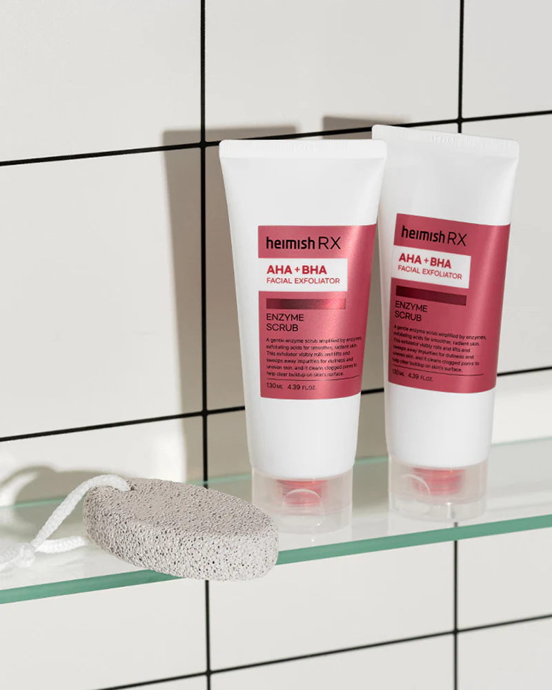 heimish RX AHA + BHA Facial Exfoliator Enzyme Scrub - Image 3