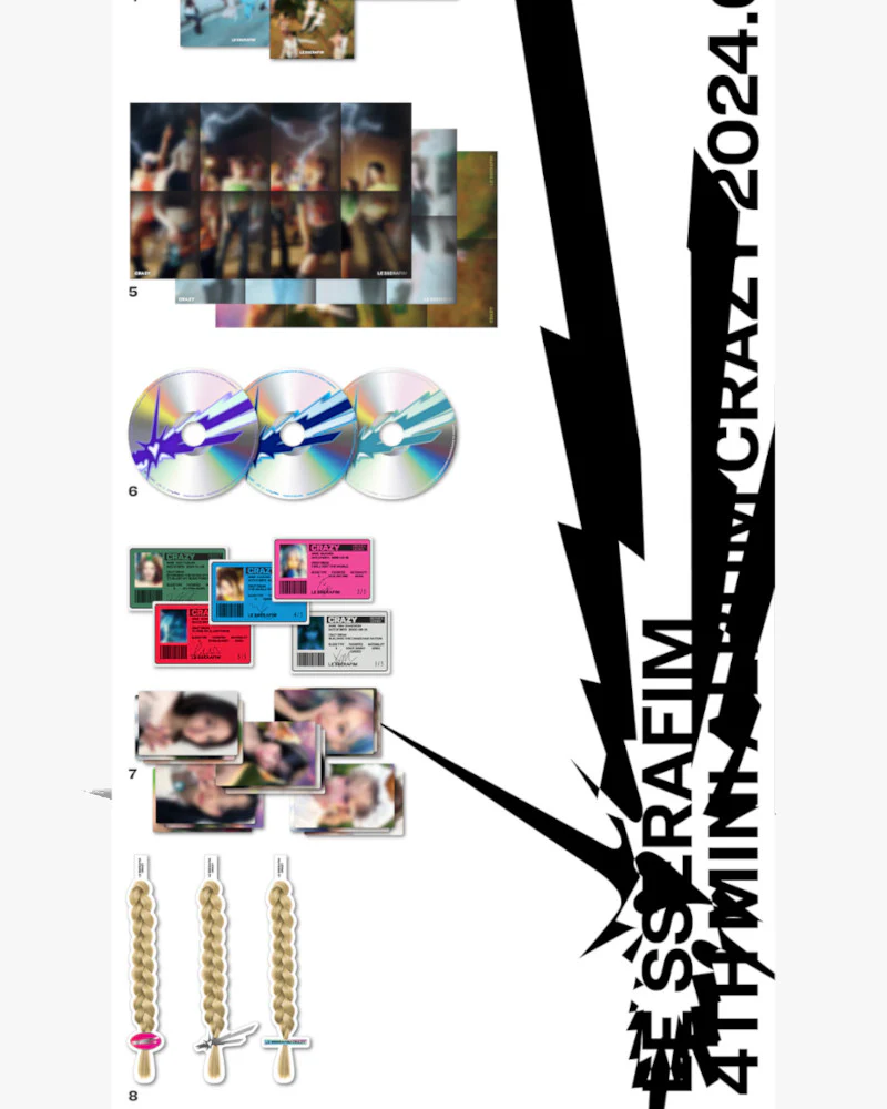 LE SSERAFIM - 4TH MINI ALBUM [CRAZY] (3 Versions) - Image 3