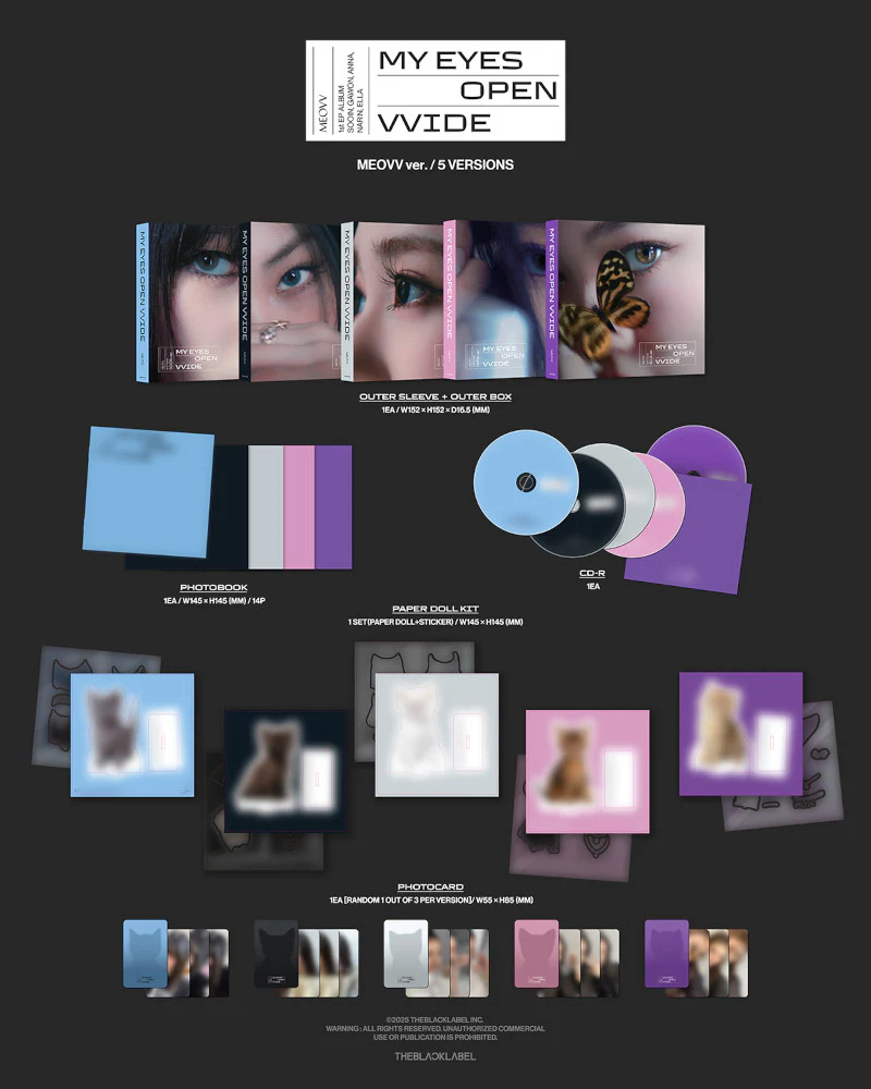 MEOVV - 1st EP ALBUM 'MY EYES OPEN VVIDE' (MEOVV ver.) (5 Versions) - Image 2