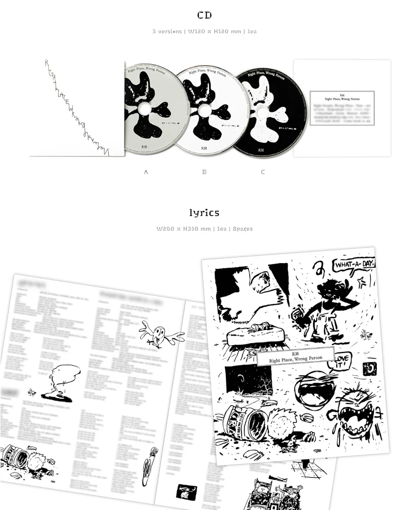 RM (BTS) - 2ND SOLO ALBUM [Right Place, Wrong Person] (3 Versions) - Image 4