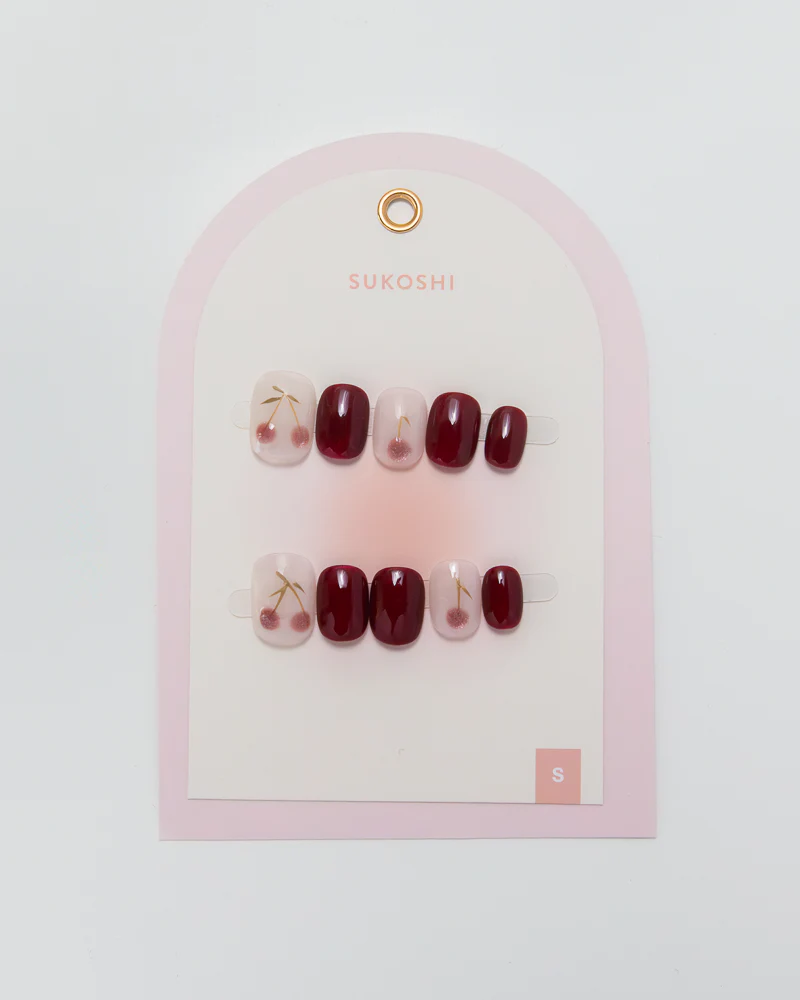 SUKOSHI Handmade Press-On Nails Cherry Cola - Image 2
