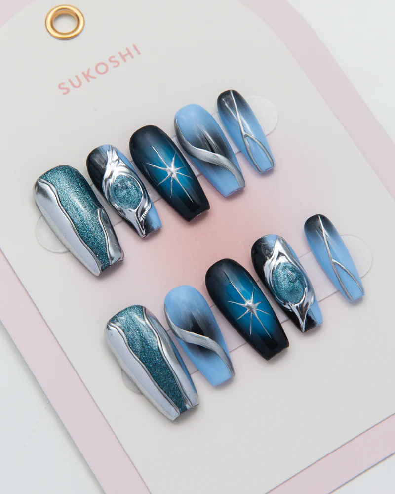 SUKOSHI Handmade Press-On Nails Intergalactic