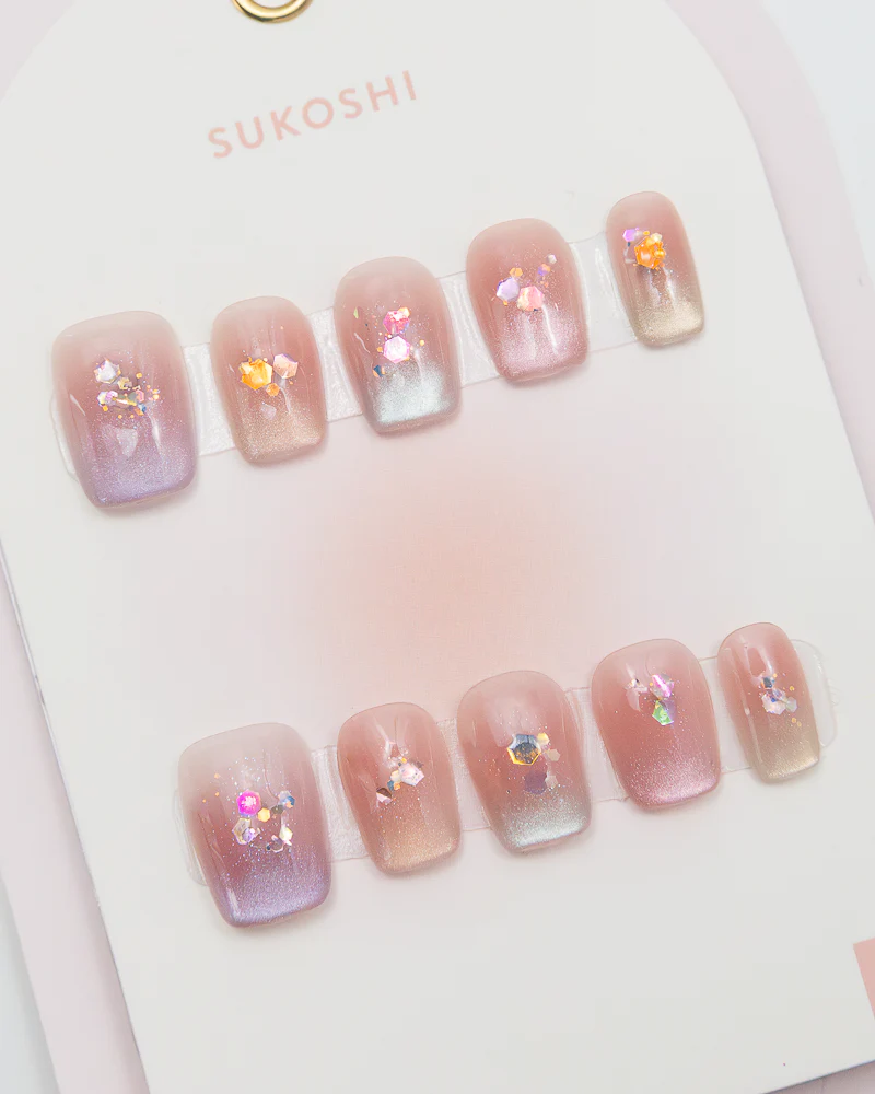 SUKOSHI Handmade Press-On Nails Party Confetti