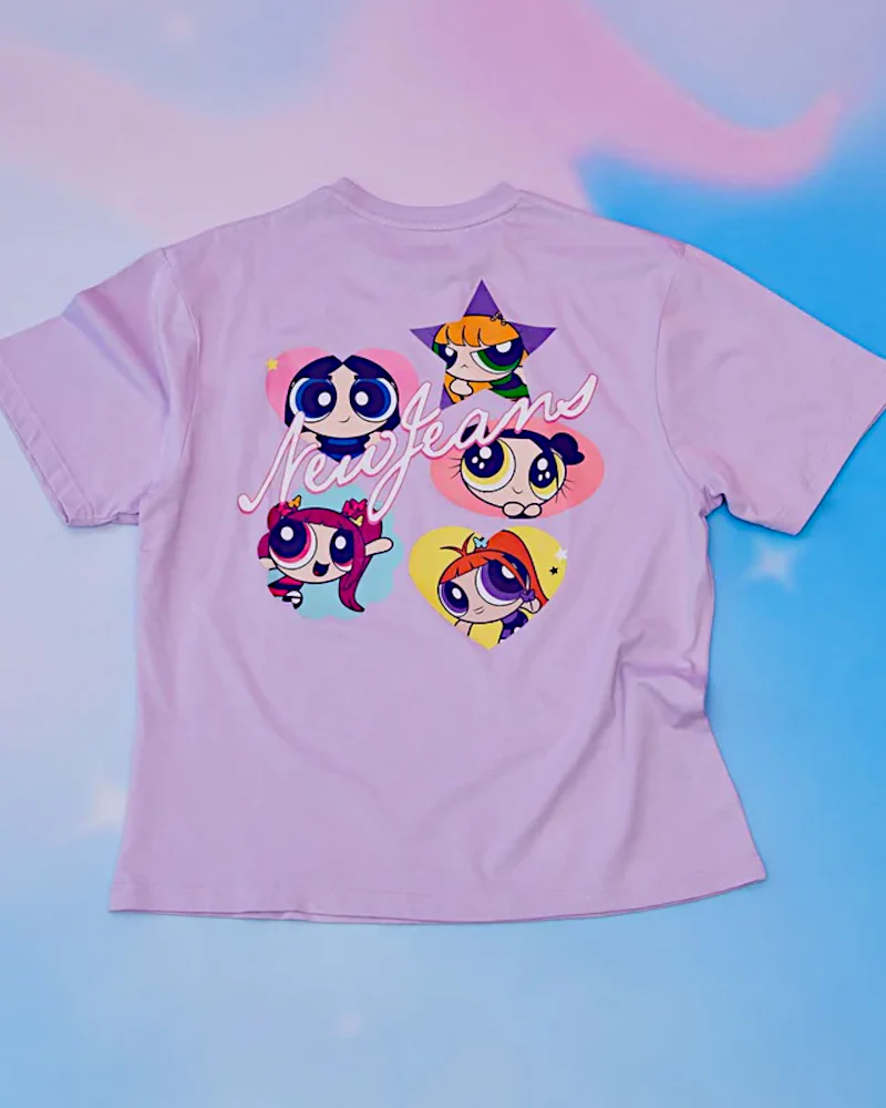 THE POWERPUFF GIRLS X NJ SHORT SLEEVE T-SHIRT (LIGHT VIOLET)